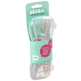 Набір силіконових ложок Beaba, 2 шт., рожевий, сірий (913469) - Pampik - 5