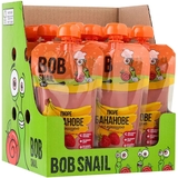 Пюре фруктовое Bob Snail Банан-Клубника, пастеризованное, 2.5 кг (10 шт. по 250 г) - Pampik