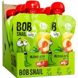 Пюре фруктове Bob Snail Яблуко-Персик, пастеризоване 900 г (10 шт. по 90 г) - Pampik