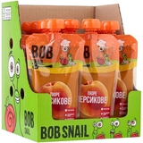Пюре фруктовое Bob Snail Персик, пастеризованное, 2.5 кг (10 шт. по 250 г) - Pampik