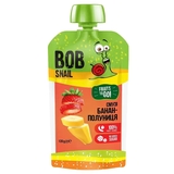 Пюре фруктове Bob Snail Смузі Банан-Полуниця, пастеризоване, 1.2 кг (10 шт. по 120 г) - Pampik - 2