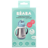Поїльник з трубочкою Beaba Old Pink з нержавіючої сталі, 250 мл, блакитний (913481) - Pampik - 4