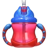 Поїльник Nuby Вбудований клапан з трубочкою-непроливайкою, 240 мл, червоний (NV0404002red) - Pampik