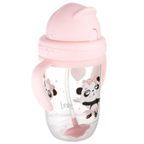 Чашка непроливайка з трубочкою та обважувачем Canpol Babies Exotic, 270 мл, рожевий (56/606_pin) - Pampik - 2