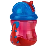 Поїльник Nuby Вбудований клапан з трубочкою-непроливайкою, 240 мл, червоний (NV0404002red) - Pampik - 3