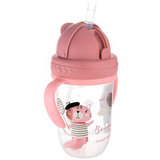 Чашка непроливайка з трубочкою і обважувачем Canpol Babies Bonjour Paris, 270 мл, червоний (56/607_red) - Pampik - 4