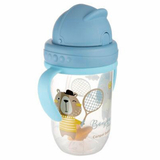Чашка непроливайка з трубочкою та обважувачем Canpol Babies Bonjour Paris, 270 мл, блакитний (56/607_blu) - Pampik - 2