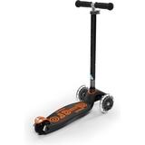 Самокат Micro Maxi Deluxe LED, чорний з помаранчевим (MMD143) - Pampik - 3