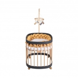 Защитный бортик Tweeto Косичка, 220х15 см, горчичный (Т 143) - Pampik - 2