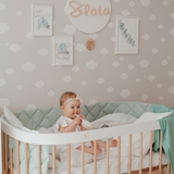 Захисний бортик Tweeto, стьобаний, 240х27 см, м'ятний (Т 90) - Pampik - 4