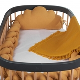 Защитный бортик Tweeto Косичка, 220х15 см, горчичный (Т 143) - Pampik - 3