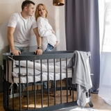 Дитячий в'язаний плед Tweeto, 100х80 см, сірий (Т 104) - Pampik - 4