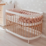 Защитный бортик Tweeto Косичка, 220х15 см, пудровый (Т 145) - Pampik - 3