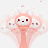 Погремушка-грызунок Beiens Зайчик музыкальный, розовый (YZ02pink) - Pampik - 2