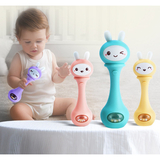 Погремушка-грызунок Beiens Зайчик музыкальный, розовый (YZ02pink) - Pampik - 13