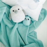 Дитячий в'язаний плед Tweeto, 100х80 см, м'ятний (Т 107) - Pampik - 5