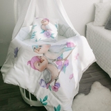 Декоративная подушка Tweeto Sweet bird, 40х40 см, белый (Т 98) - Pampik - 5