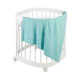 Дитячий в'язаний плед Tweeto, 100х80 см, м'ятний (Т 107) - Pampik