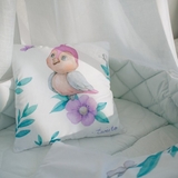Декоративная подушка Tweeto Sweet bird, 40х40 см, белый (Т 98) - Pampik - 2