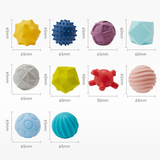 Набір м'ячиків Beiens, текстурні, силіконові, 10 шт. (YZ50) - Pampik - 8