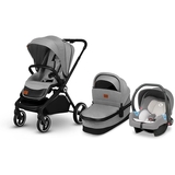 Коляска універсальна 3в1 Lionelo Mika Grey Stone, світло-сірий - Pampik - 2