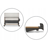 Приставне ліжечко Lionelo Leonie grey stone, сірий - Pampik - 8