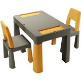 Комплект детской мебели Tega Baby Teggi Multifun Graphite Mustard, стол и 2 стульчика (TI-011-172) - Pampik