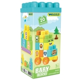 Конструктор Wader Мої перші кубики Baby Blocks, 20 деталей (41430) - Pampik