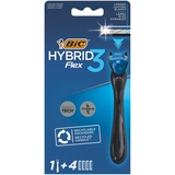 Станок для бритья BIC Flex 3 Hibrid, с 4 сменными картриджами, мужской - Pampik