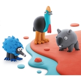 Набор самозатвердевающего пластилина Ліпака Австралийские животные: казуар, ехидна, вомбат (60051-UA01) - Pampik - 3