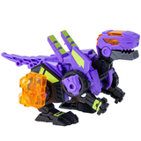 Динозавр-трансформер Dinoster Пурпурний Раптор-бот, бокс для зберігання (EU580840-2) - Pampik