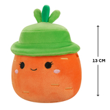 М'яка іграшка Squishmallows Морквинка Кароліна в капелюсі, 13 см (SQER01182) - Pampik - 2