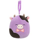 М'яка іграшка на кліпсі Squishmallows Корівка Олексі, 9 см (SQCP00463) - Pampik