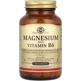 Вітаміни та мінерали Solgar Магній та Вітамін В6, 250 таблеток - Pampik