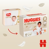 Набір підгузки на липучках Huggies Extra Care Box 4 (8-16 кг), 152 шт. (2 уп. по 76 шт.) - Pampik - 3