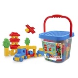 Конструктор Wader Mini Blocks в большом ведре, 134 элемента (41340) - Pampik - 3