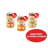 Набір пюре з м'ясом та рибою Rudolfs Gourmet Box, 1140 г (6 уп. по 190 г) - Pampik