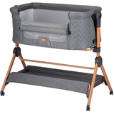 Приставная кроватка и стульчик для кормления FreeON Nest & Feed 2 в 1, серый (84959) - Pampik