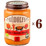 Набор пюре Rudolfs Паэлья с лососем и овощами, 1140 г (6 уп. по 190 г) - Pampik