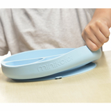 Секційна силіконова тарілка на присосці MinikOiOi Portions Mineral Blue (101050003) - Pampik - 2