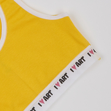 Ліф Garnamama Unicorn I LOVE ART Crop Tops 122-128 Жовтий (1035734.1400962) - Pampik - 3