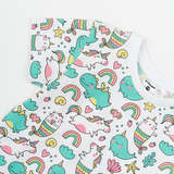 Футболка Garnamama Unicorn t-shirt 128 Білий (924995.1225461) - Pampik - 2