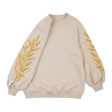 Світшот Garnamama Sweatshirt girl вишивка 146 Бежевый (972781.1330672) - Pampik - 3