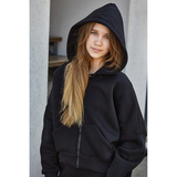 Бомбер утеплений Garnamama Oversize sport hood с капюшоном 122-128 Черный (1041738.1407311) - Pampik