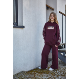 Спортивні штани на флісі Garnamama Oversize sport прямі 122 Бордовий (1042887.1407267) - Pampik