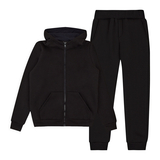 Спортивний костюм на флісі Garnamama Sweatsuit Jacket +Pants soft children 152 Чорний (962988.1315474) - Pampik