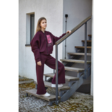 Спортивні штани на флісі Garnamama Oversize sport прямі 140 Бордовий (1042889.1407267) - Pampik - 2