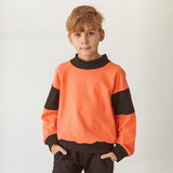 Світшот Garnamama Basic Sweatshirt 2-х нитка 122 Оранжевый Черный (937852.1274132) - Pampik - 7