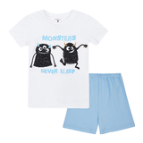 Піжама, що світиться Garnamama Neon PG Summer 146 Білий Блакитний (996976.9877355) - Pampik