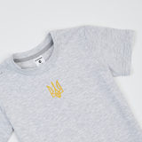 Футболка Garnamama Ukraine t-shirt teenagers вишивка 146-152 Сірий (992595.1266107) - Pampik - 3